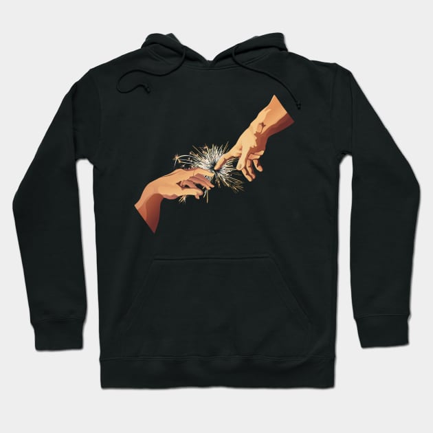 The Hand of God  wo Txt X 300 Hoodie by twix123844